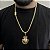 CORRENTE  GRUMET DUPLA  (7mm - 28g  70cm) + PINGENTE CORAÇÃO COM COROA JESUS É O DONO DO LUGAR CRAVEJADA EM ZIRCÔNIA PREMIUM G - BANHO DE OURO 18k - Imagem 2