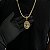 CORRENTE  GRUMET DUPLA  (7mm - 28g  70cm) + PINGENTE MEDALHA OVAL JESUS CRISTO CRAVEJADA EM ZIRCÔNIA PREMIUM G - BANHO DE OURO 18k - Imagem 1