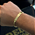PULSEIRA BRACELETE PLAQUINHA GRUMET PERSONALIZE COM FRASE (ESCRITAS EM GERAL - FECHO TRADICIONAL (5mm) - 21cm - BANHADO A OURO 18k - Imagem 1