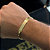 PULSEIRA BRACELETE PLAQUINHA GRUMET PERSONALIZE COM FRASE (ESCRITAS EM GERAL - FECHO TRADICIONAL (5mm) - 21cm - BANHADO A OURO 18k - Imagem 3