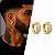 Brinco Argola Ney Meia-Lua Cravejada com Zircônias – Banhado a Ouro 18K - Imagem 1