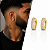 Brinco Argola Ney Cravejada com 3 Fileiras de Zircônias – Banhado a Ouro 18K - Imagem 1