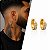 Brinco Argola Ney Mini Cravejada com Zircônias – Banhado a Ouro 18K - Imagem 1