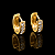 Brinco Argola Ney Mini Cravejada com Zircônias – Banhado a Ouro 18K - Imagem 3