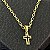 Pingente Cruz Detalhada Vazada P 2g 3x2cm – Banhado a Ouro 18K - Imagem 1