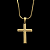 PINGENTE CRUZ DE QUINA   2g-( 3x2cm P ) - BANHO DE OURO 18k - Imagem 2