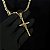 CORRENTE PIASTRINE ( 7mm- 70Cm) + PINGENTE CRUZ AMARRADA  MACIÇA - BANHADA A OURO 18k - Imagem 4