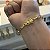 Pulseira Tijolinho Alongado 5mm 17cm a 21cm com Fecho Gaveta – Banhada a Ouro 18K - Imagem 7