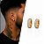 Brinco Argola Ney Cravejada com 3 Fileiras de Zircônias – Banhado a Ouro 18K - Imagem 1