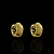 PAR DE BRINCO ARGOLA CHAPADA 10x3mm - BANHADO A OURO 18K. - Imagem 1