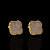 BRINCO TREVO BRANCO  - BANHADO A OURO 18K. - Imagem 1