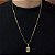 Corrente Grumet 2mm 60cm + Pingente Placa – Banhada a Ouro 18K - Imagem 1