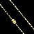 Corrente Tijolinho 3mm 60cm + Pingente Placa – Banhada a Ouro 18K - Imagem 2