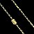 Corrente Tijolinho 3mm 60cm + Pingente Placa – Banhada a Ouro 18K - Imagem 4