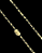 CORRENTE TIJOLINHO  -  3mm - 70 ou 60cm + PINGENTE PLACA DIAMANTADA 2x1,2cm   ESCOLHA A LETRA - BANHADO A OURO 18k - Imagem 3