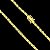 Corrente Cadeado Duplo 3mm 60cm + Pingente Placa – Banhada a Ouro 18K - Imagem 3