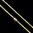 CORRENTE LACRAIA -  4mm - 70 ou 60cm + PINGENTE PLACA DIAMANTADA 2x1,2cm   ESCOLHA A LETRA - BANHADO A OURO 18k - Imagem 2