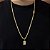 Corrente Lacraia 4mm 60cm + Pingente Placa – Banhada a Ouro 18K - Imagem 1