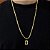 Corrente Grumet 4mm 60cm + Pingente Placa – Banhada a Ouro 18K - Imagem 1