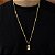 Corrente Lacraia 2mm 60cm + Pingente Placa – Banhada a Ouro 18K - Imagem 1