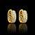 Brinco Argola Ney Cravejada com 5 Fileiras de Zircônias – Banhado a Ouro 18K - Imagem 3