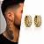Brinco Argola Ney Cravejada com 5 Fileiras de Zircônias – Banhado a Ouro 18K - Imagem 1