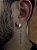 PAR DE BRINCO ARGOLA CRAVEJADA EM ZIRCÔNIA 17x4mm GG - BANHADO A PRATA 750 - Imagem 2