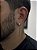 PAR DE BRINCO ARGOLA MACIÇA FINA 17x3mm GG - BANHADO A PRATA 750 - Imagem 4