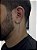PAR DE BRINCO ARGOLA MACIÇA FINA 10x3mm  M- BANHADO A PRATA 750 - Imagem 3