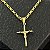 Pingente Crucifixo com Jesus – Banhado a Ouro 18K - Imagem 1