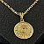 Pingente Medalha Olho Grego – Banhado a Ouro 18K - Imagem 1