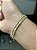 PULSEIRA CRAVEJADA RIVIERA REDONDA DUPLA  (5mm - 9G) - 35cm  - FECHO COM MARCAÇÃO 750 -  BANHO DE OURO 18k. - Imagem 4