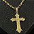 Pingente Crucifixo com Jesus 3g 2,5x3cm – Banhado a Ouro 18K - Imagem 1