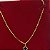 Corrente Tijolinho 2mm 60cm + Pingente Trevo – Banhada a Ouro 18K - Imagem 1
