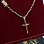 Corrente Tijolinho 3mm 60cm + Pingente Cruz – Banhada a Ouro 18K - Imagem 3