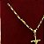 Corrente Tijolinho 3mm 60cm + Pingente Cruz – Banhada a Ouro 18K - Imagem 4