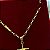 Corrente Tijolinho 3mm 60cm + Pingente Cruz – Banhada a Ouro 18K - Imagem 3