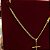 Corrente Lacraia 2mm 60cm + Pingente Cruz – Banhada a Ouro 18K - Imagem 2