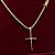 Corrente Lacraia 2mm 60cm + Pingente Cruz – Banhada a Ouro 18K - Imagem 3