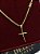 CORRENTE LACRAIA (2MM - 50, 60cm ou 70cm) + PINGENTE CRUZ AMARRADA  - BANHADO A OURO 18k - Imagem 5