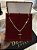 CORRENTE LACRAIA (2MM - 50, 60cm ou 70cm) + PINGENTE CRUZ AMARRADA  - BANHADO A OURO 18k - Imagem 1