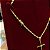 Corrente Lacraia 2mm 70cm + Pingente Cruz – Banhada a Ouro 18K - Imagem 7