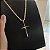 Corrente Lacraia 2mm 70cm + Pingente Cruz – Banhada a Ouro 18K - Imagem 2