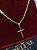 CORRENTE PIASTRINE (4MM - 50, 60cm ou 70cm) + PINGENTE CRUZ AMARRADA  - BANHADO A OURO 18k - Imagem 6