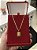 CORRENTE PIASTRINE ( 2mm - 50, 60cm ou 70cm) + PINGENTE  PLAQUINHA COM JESUS CRUCIFICADO   - BANHADO A OURO 18k - Imagem 3