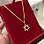 Corrente Piastrine 2mm 60cm + Pingente Estrela – Banhada a Ouro 18K - Imagem 1