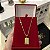 Corrente Cadeado 2mm 60cm + Pingente Placa – Banhada a Ouro 18K - Imagem 2