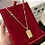 Corrente Cadeado 2mm 60cm + Pingente Placa – Banhada a Ouro 18K - Imagem 1
