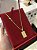 CORRENTE CADEADO (2MM - 50, 60cm ou 70cm) + PINGENTE PLACA ESPIRITO SANTO  - BANHADO A OURO 18k - Imagem 1