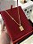 CORRENTE CADEADO (2MM - 50, 60cm ou 70cm) + PINGENTE PLACA COM CRUCIFIXO  - BANHADO A OURO 18k - Imagem 1